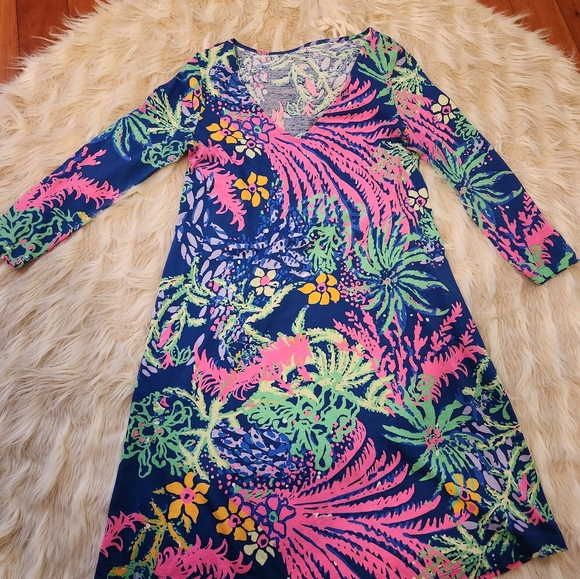 Lili pulitzer cotton dress size xs multicolor - Picture 2 of 9